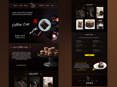 A cafe website black black and brown brown cafe cafe website chocolate chocolate cafe chocolate website coffee coffee theme dark cafe dark theme design figma latest web desgn latest website ui ux web design website design