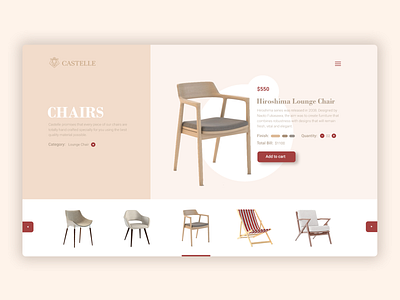 Concept Product Page Design For Furniture Website chair design furniture website modern product design product page ui ui design ux web website