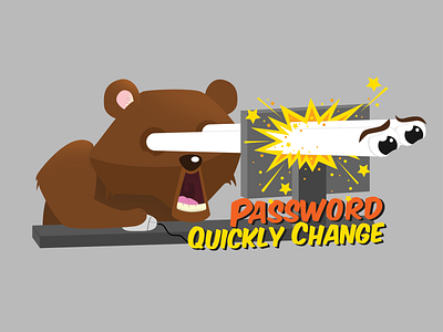 Password Quickly Change animal bear breach design firefox firefoxmonitor illustration monitor mozilla password