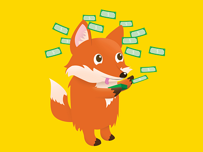 Make it Rain Fox design firefox illustration mozilla payments sticker webpayments