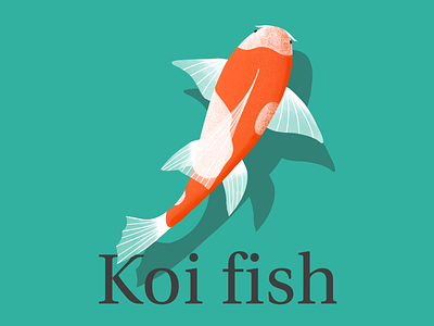 Koi fish adobe adobe fresco art artist artwork fresco gal shir illustration illustrator inspired vector