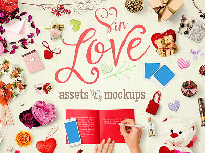 In Love Assets And Mock Ups gift greeting cards heart love mockup mockupzone showcase valentine valentines day