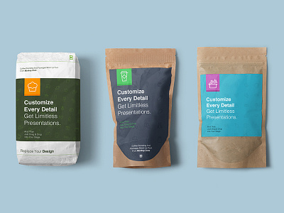 Coffee Branding And Packages Mock Up Pack branding coffee mock up pack
