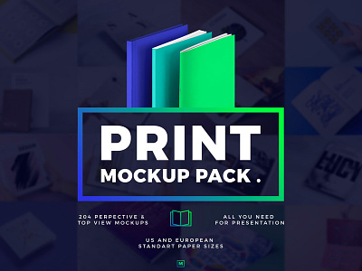 Print Mockup Pack business card fold layout magazine mockup poster print