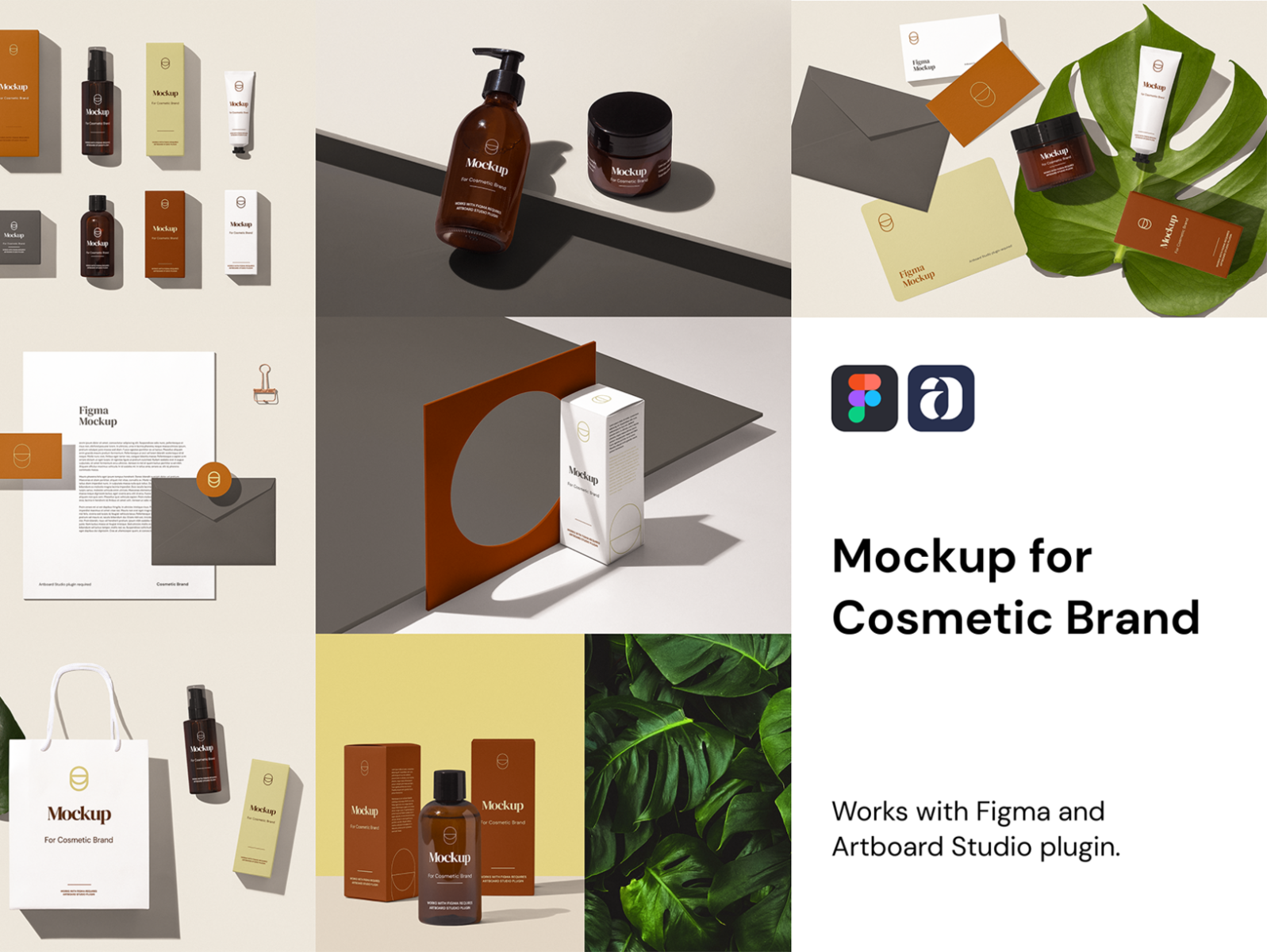 Download Cosmetic Brand Mockup For Figma by Mockup Zone on Dribbble