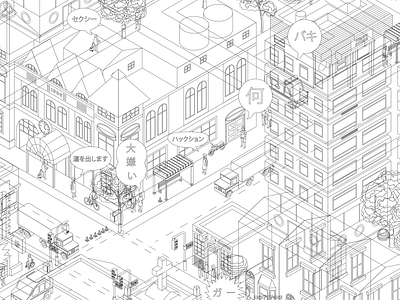 Sounds Of The City // Isometric design illistration isometric vector