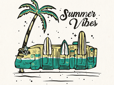 Summer Vibes Stormtrooper Tee branding design graphic design illustration logo typography vector