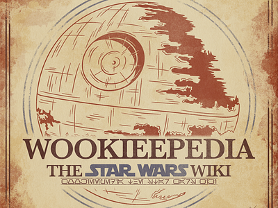Wookieepedia Logo branding design graphic design illustration logo typography vector
