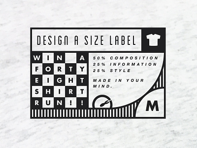 Size Label Playoff apparel brand branding clothing custom label print screen shirt size tag tshirt