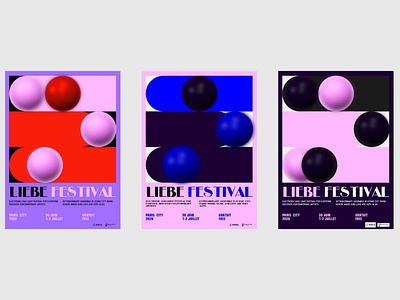 LIEBE FESTIVAL abstract branding festival identity illustration logo logotype music poster typography
