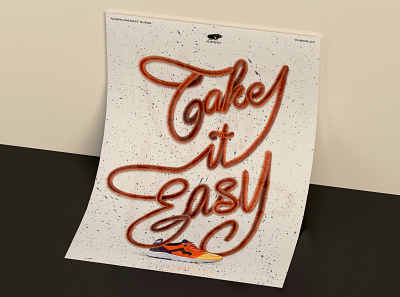 LETTERING TAKE IT EASY POSTER lettering poster redshift texture