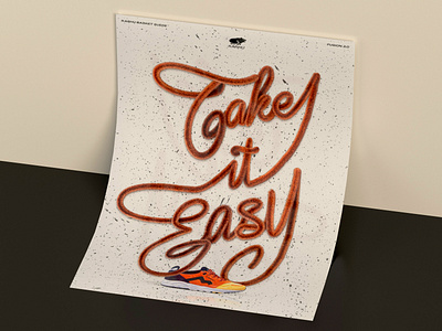 LETTERING TAKE IT EASY POSTER