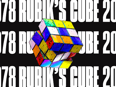 NFT TRAINING RUBISK'S CUBE 3d c4d illustration redshift rubiks cube typography