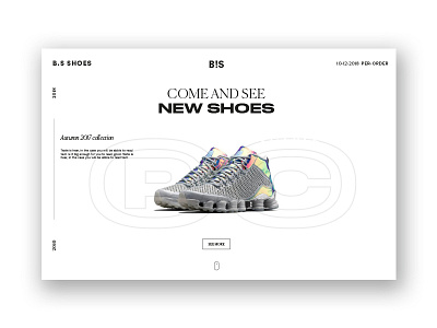 Website B.Shoes design landing page logo sneakers typografy ui ux website