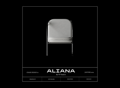 Yf Serie 4 Aliana aliana chair chair design layout metal object typography typography layout yf yf studio