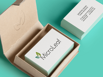 Microleaf Logo and Business Card