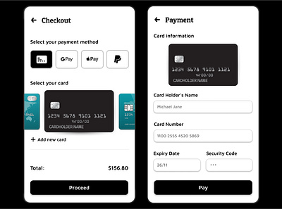 Debit or Credit Card Checkout Page app ui branding checkout debit card design graphic design ui ux