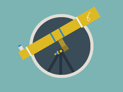 Telescope (GIF) animation astronomy gif icons illustration stars telescope