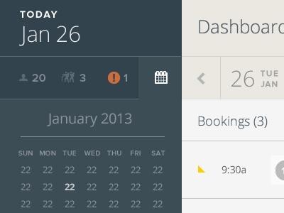 #1 app button calendar dashboard flat notification people ui ux web