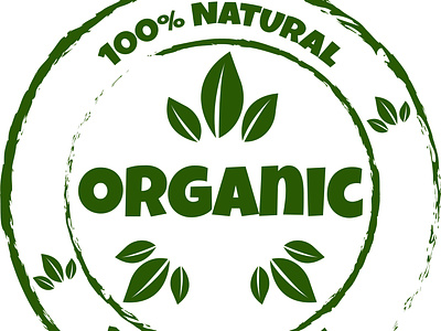 Organic and natural products sticker, label, badge and logo branding design environment graphic design illustration logo vector