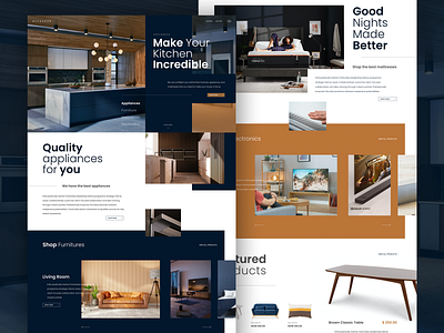 Appliance and Furniture Website Concept design ecommerce furniture home page landing landing page ui uidesign user inteface web web design