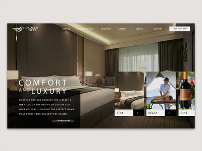 Pegasus Hotel Singapore dailyui hotel landing landing page ui ui ux design uidesign user inteface web web design