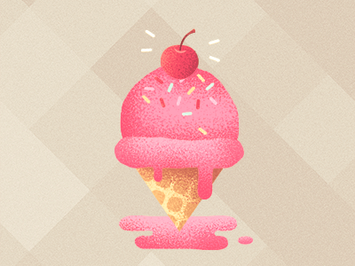 National Ice Cream Day art cherry cone cream cute day food ice illustration national strawberry vector