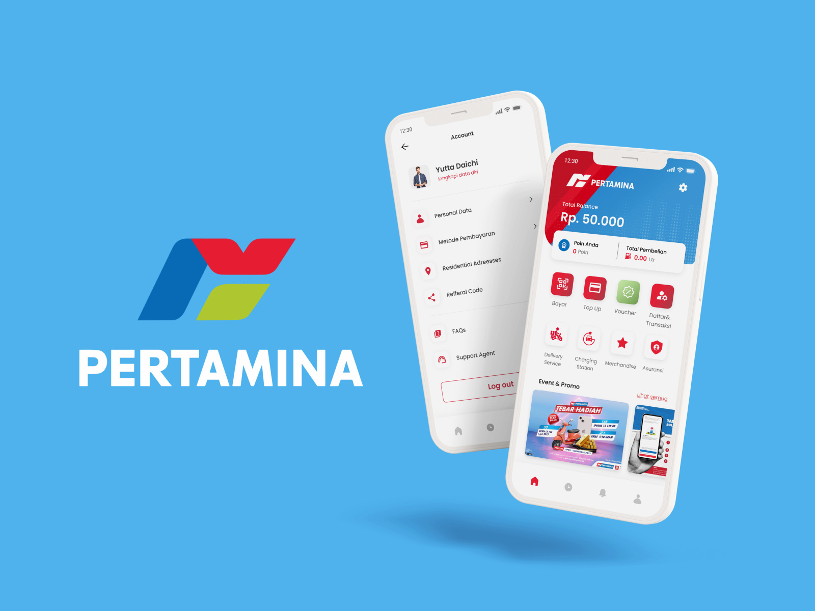 Pertamina - Mobile App Redesign by Reza Fahlevi on Dribbble