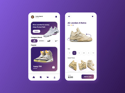 Shoes Store - Mobile App brand identity branding design ecommerce graphic design home illustration logo mobile app order shoes shoes store shop store typography ui uiux user interface ux vector