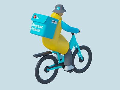 Rider 3d animation bike c4d character coronarender delivery food illustration motion rider