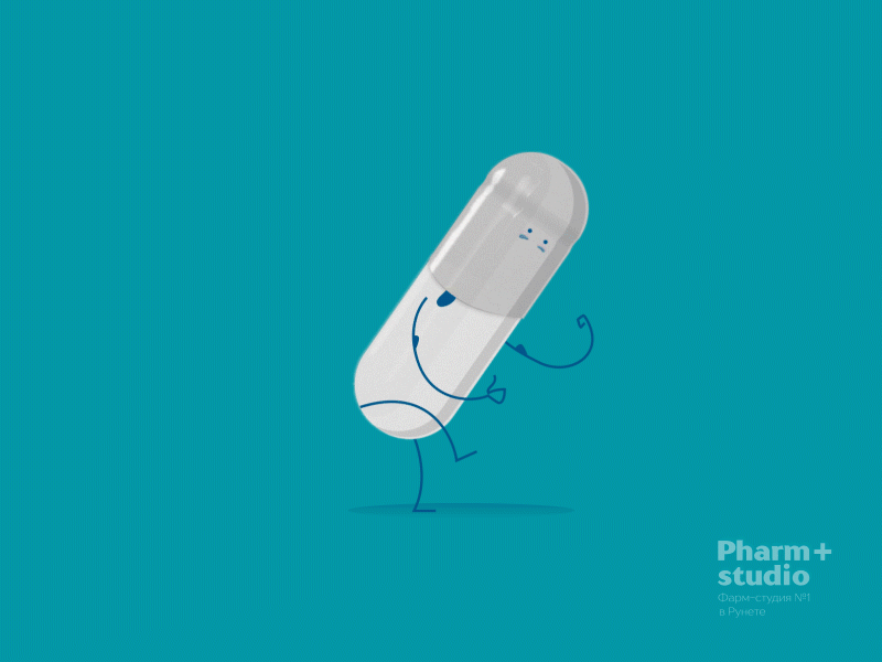 Dancing pill character dancing pharm pill