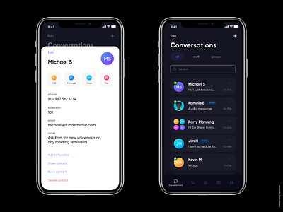 Mobile App UI - Basic Communication App