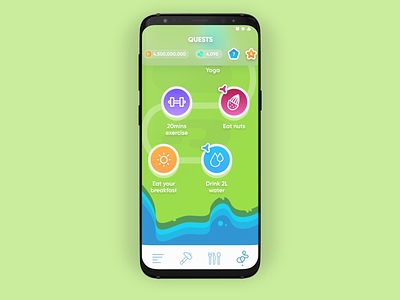 Mobile App UI - Habit Tracker App app inspiration app ui duolingo green habit app habit game mobile app mobile ui motivation app teko teko app