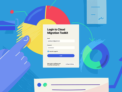 Enterprise Web App - Login Screen blue cloud computing cloud tool database enterprise app login login screen register signup web app web design