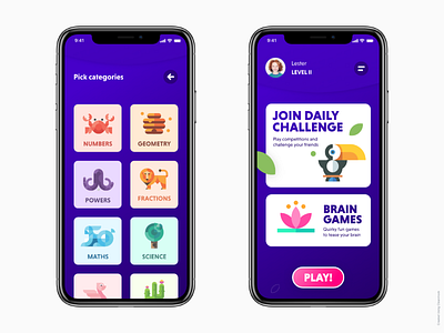 Mobile App UI - Game for Kids