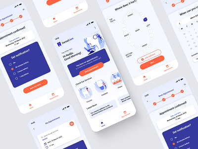 Dentist schedule appointment app concept app dentist design ux