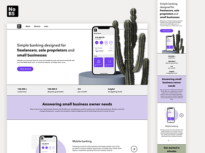 Neobank homepage concept