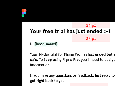 Red lines email figma