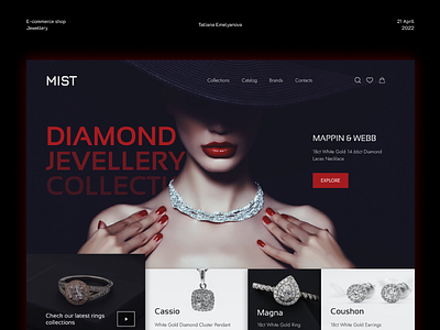 MIST - Luxury Jewellery branding concept des design e commerce graphic design logo typography ui