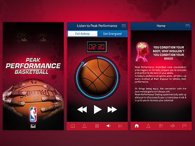 Basketball App app design basketball coach energizing logo mediaplayer mind nba performance