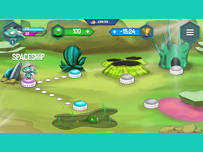 GUI - Concept - Alien cartoonish game