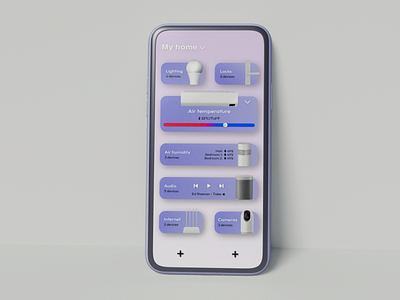 Smart Home App 3d app branding concept design designer graphic design illustration smart home smartphone ui uiux