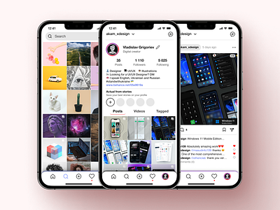 Instagram App Redesign (Light Theme)