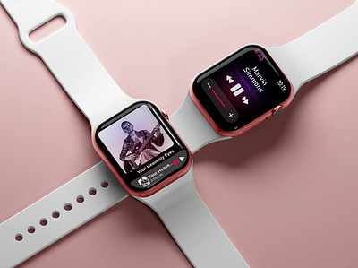 Music Player for Apple Watch 009 apple branding dailyui design graphic design illustration interface layout logo ui ui design ux vector watch