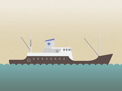 Old ferry akraborgin boat flat design illustration personal project ship