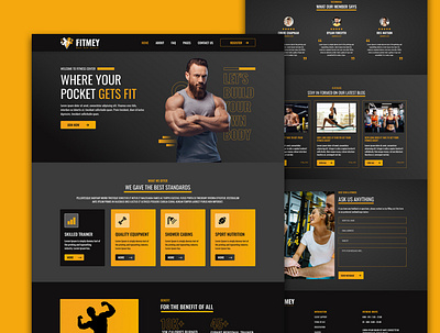 Modern Gym Fitness UI Kit fitness gym modern ui ui kit uiux