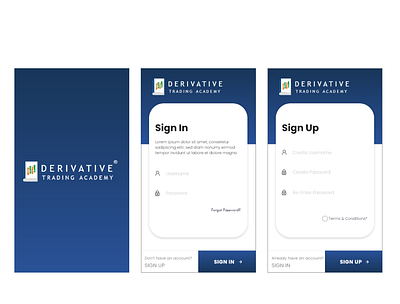 Splash Screen & Sign IN / Sign UP page - Mobile App app branding design typography ui ux