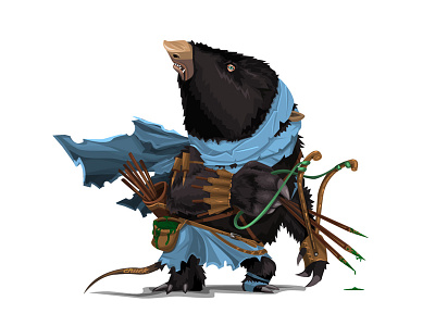 Mole Archer character design vector