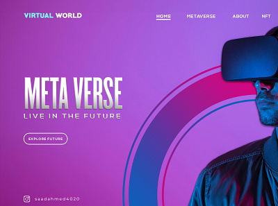 Meta Verse Webpage Design Concept crypto cryptocurrency metaverse nft nftart nfts virtualreality