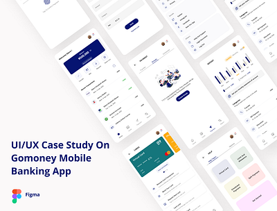 A redesign of gomoney mobile banking app app branding design typography ui ux